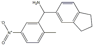 2,3-dihydro-1H-inden-5-yl(2-methyl-5-nitrophenyl)methanamine Struktur