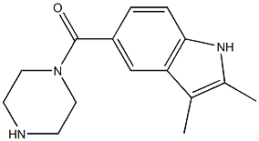 2,3-dimethyl-5-(piperazin-1-ylcarbonyl)-1H-indole Struktur