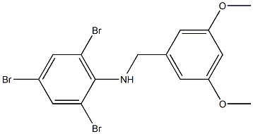 2,4,6-tribromo-N-[(3,5-dimethoxyphenyl)methyl]aniline Struktur