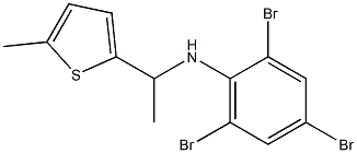 2,4,6-tribromo-N-[1-(5-methylthiophen-2-yl)ethyl]aniline Struktur