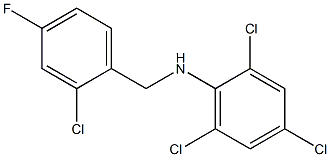 2,4,6-trichloro-N-[(2-chloro-4-fluorophenyl)methyl]aniline Struktur