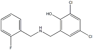 2,4-dichloro-6-({[(2-fluorophenyl)methyl]amino}methyl)phenol Struktur