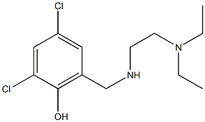 2,4-dichloro-6-({[2-(diethylamino)ethyl]amino}methyl)phenol Struktur