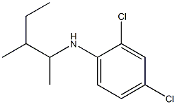 2,4-dichloro-N-(3-methylpentan-2-yl)aniline Struktur