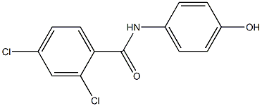 2,4-dichloro-N-(4-hydroxyphenyl)benzamide Struktur