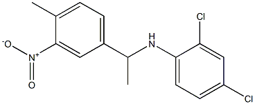 2,4-dichloro-N-[1-(4-methyl-3-nitrophenyl)ethyl]aniline Struktur