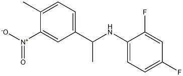 2,4-difluoro-N-[1-(4-methyl-3-nitrophenyl)ethyl]aniline Struktur