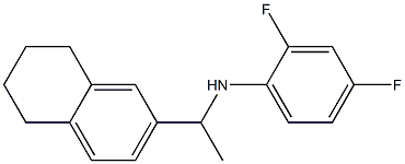 2,4-difluoro-N-[1-(5,6,7,8-tetrahydronaphthalen-2-yl)ethyl]aniline Struktur