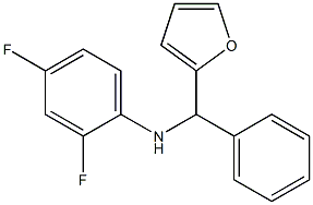 2,4-difluoro-N-[furan-2-yl(phenyl)methyl]aniline Struktur