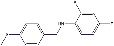 2,4-difluoro-N-{[4-(methylsulfanyl)phenyl]methyl}aniline Struktur