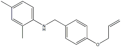 2,4-dimethyl-N-{[4-(prop-2-en-1-yloxy)phenyl]methyl}aniline Struktur