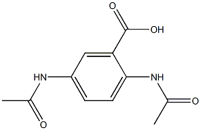 2,5-diacetamidobenzoic acid Struktur