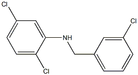 2,5-dichloro-N-[(3-chlorophenyl)methyl]aniline Struktur