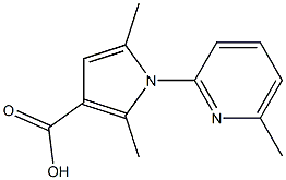 2,5-dimethyl-1-(6-methylpyridin-2-yl)-1H-pyrrole-3-carboxylic acid Struktur