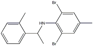 2,6-dibromo-4-methyl-N-[1-(2-methylphenyl)ethyl]aniline Struktur