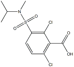 2,6-dichloro-3-[methyl(propan-2-yl)sulfamoyl]benzoic acid Struktur