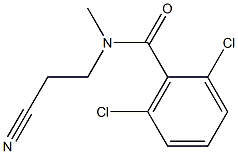 2,6-dichloro-N-(2-cyanoethyl)-N-methylbenzamide Struktur