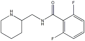 2,6-difluoro-N-(piperidin-2-ylmethyl)benzamide Struktur