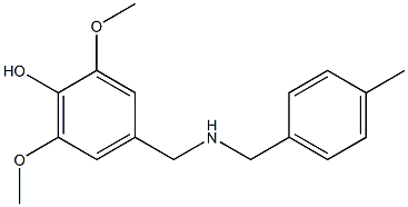 2,6-dimethoxy-4-({[(4-methylphenyl)methyl]amino}methyl)phenol Struktur