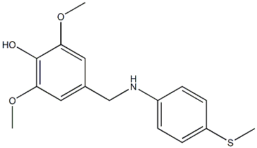 2,6-dimethoxy-4-({[4-(methylsulfanyl)phenyl]amino}methyl)phenol Struktur