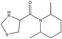 2,6-dimethyl-1-(1,3-thiazolidin-4-ylcarbonyl)piperidine Struktur