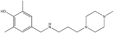 2,6-dimethyl-4-({[3-(4-methylpiperazin-1-yl)propyl]amino}methyl)phenol Struktur