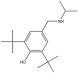 2,6-di-tert-butyl-4-[(propan-2-ylamino)methyl]phenol Struktur