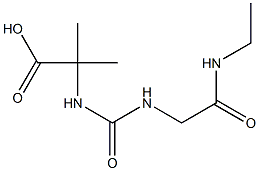 2-[({[2-(ethylamino)-2-oxoethyl]amino}carbonyl)amino]-2-methylpropanoic acid Struktur