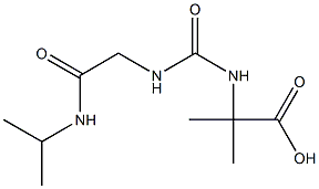 2-[({[2-(isopropylamino)-2-oxoethyl]amino}carbonyl)amino]-2-methylpropanoic acid Struktur