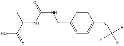 2-[({[4-(trifluoromethoxy)phenyl]methyl}carbamoyl)amino]propanoic acid Struktur