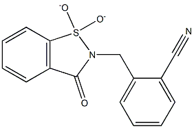 2-[(1,1-dioxido-3-oxo-1,2-benzisothiazol-2(3H)-yl)methyl]benzonitrile Struktur