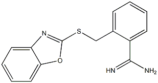 2-[(1,3-benzoxazol-2-ylsulfanyl)methyl]benzene-1-carboximidamide Struktur