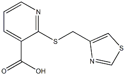 2-[(1,3-thiazol-4-ylmethyl)sulfanyl]pyridine-3-carboxylic acid Struktur