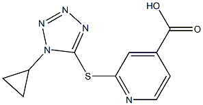 2-[(1-cyclopropyl-1H-1,2,3,4-tetrazol-5-yl)sulfanyl]pyridine-4-carboxylic acid Struktur