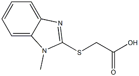 2-[(1-methyl-1H-1,3-benzodiazol-2-yl)sulfanyl]acetic acid Struktur