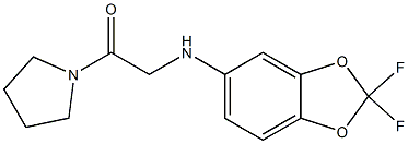 2-[(2,2-difluoro-2H-1,3-benzodioxol-5-yl)amino]-1-(pyrrolidin-1-yl)ethan-1-one Struktur