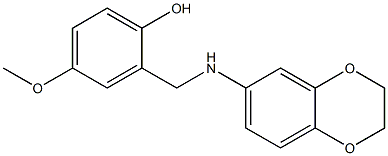 2-[(2,3-dihydro-1,4-benzodioxin-6-ylamino)methyl]-4-methoxyphenol Struktur