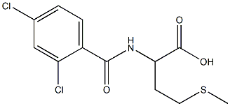 2-[(2,4-dichlorophenyl)formamido]-4-(methylsulfanyl)butanoic acid Struktur