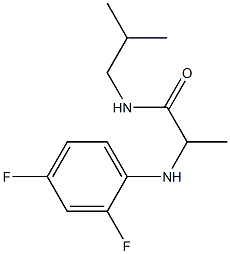 2-[(2,4-difluorophenyl)amino]-N-(2-methylpropyl)propanamide Struktur