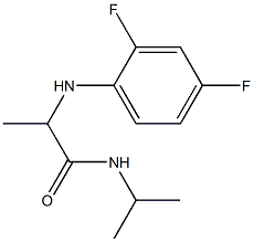 2-[(2,4-difluorophenyl)amino]-N-(propan-2-yl)propanamide Struktur