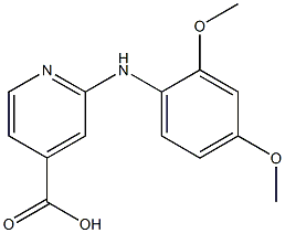 2-[(2,4-dimethoxyphenyl)amino]pyridine-4-carboxylic acid Struktur