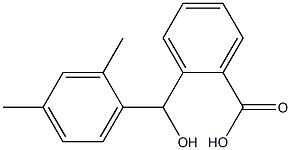 2-[(2,4-dimethylphenyl)(hydroxy)methyl]benzoic acid Struktur