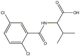 2-[(2,5-dichlorophenyl)formamido]-3-methylbutanoic acid Struktur