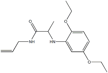 2-[(2,5-diethoxyphenyl)amino]-N-(prop-2-en-1-yl)propanamide Struktur