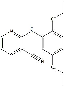 2-[(2,5-diethoxyphenyl)amino]pyridine-3-carbonitrile Struktur