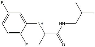 2-[(2,5-difluorophenyl)amino]-N-(2-methylpropyl)propanamide Struktur