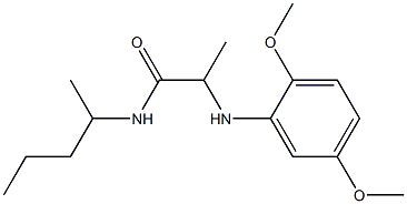 2-[(2,5-dimethoxyphenyl)amino]-N-(pentan-2-yl)propanamide Struktur