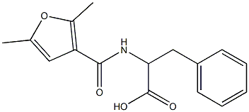 2-[(2,5-dimethyl-3-furoyl)amino]-3-phenylpropanoic acid Struktur