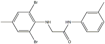 2-[(2,6-dibromo-4-methylphenyl)amino]-N-(3-methylphenyl)acetamide Struktur