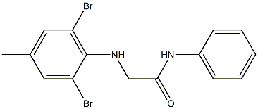 2-[(2,6-dibromo-4-methylphenyl)amino]-N-phenylacetamide Struktur